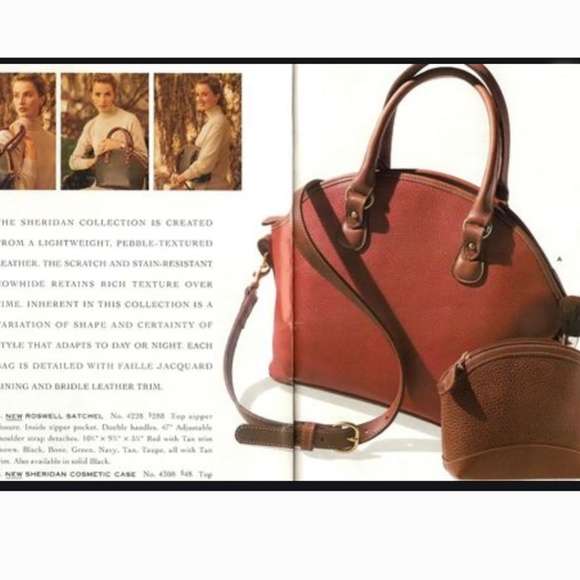 Coach Cosmetic Case Sheridan Collection Red & Tan Leather 4308 NIB NOS Vintage - Picture 13 of 13